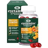 eyetamins Dry Eye Comfort - 60 Softgels - Ophthalmologist - Formulated, Natural - Himalayan Sea Buckthorn Oil - Vegan and Non-GMO Formula
