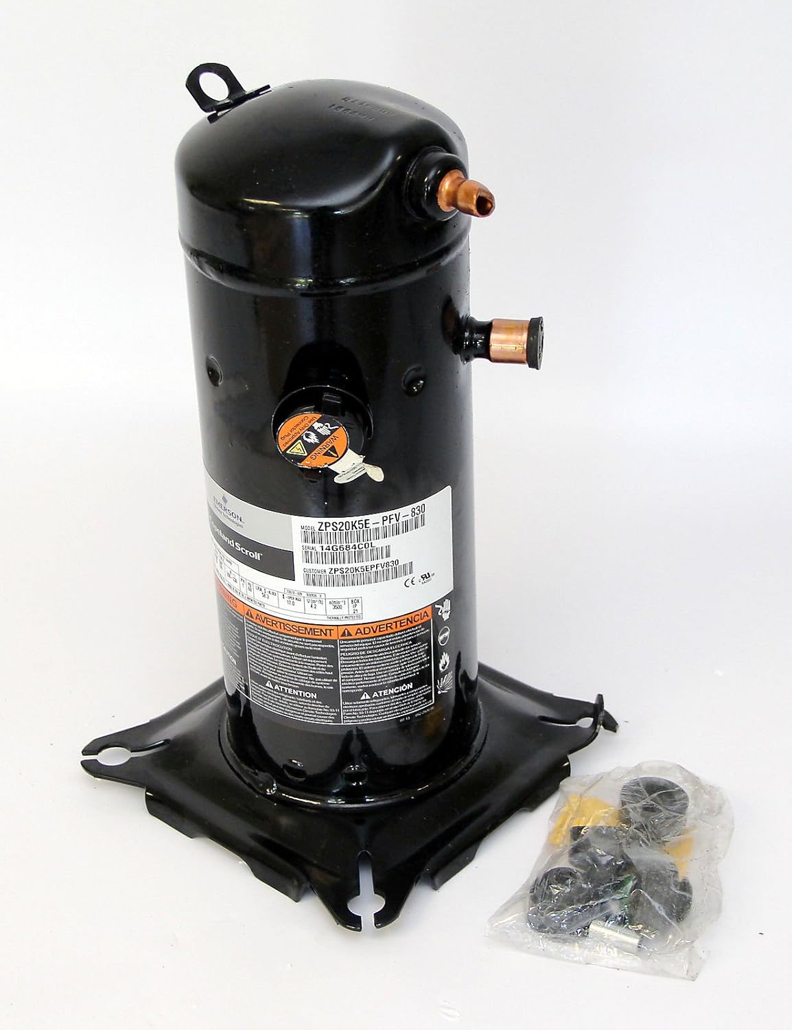 Amazon.com : Emerson Copeland scroll AC compressor ZPS20K5E-PFV-830 208 ...