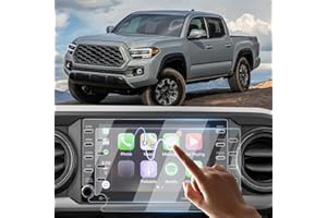 Sunsdrew 2PCS Tacoma Screen Protector for 2020-2023 Toyota Tacoma(SR5/TRD Sport/TRD Off-Road/Trail Special Edition/TRD Pro/Limited) 8-inch Touch Screen Tempered Glass Protective Anti-Glare