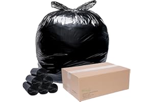 TYPLASTICS 40-45 Gallon Trash Bags Can LIners Heavy Duty 40x46" 1.5 Mil, Black 100 Count