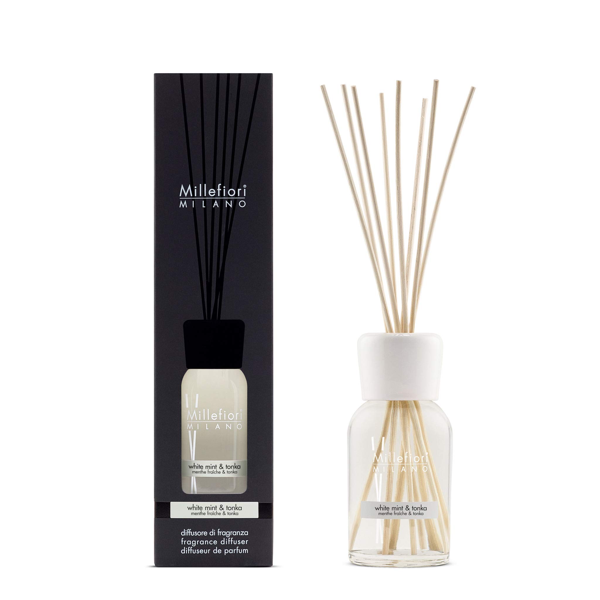 Millefiori Milano Scented Reed Diffuser | White Mint and Tonka | 250 ml โ image 1