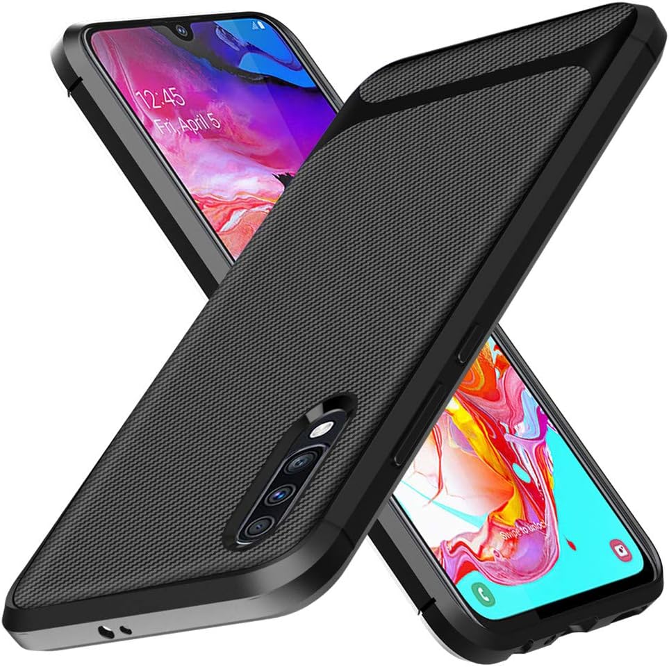 DagoRoo Compatible with Galaxy A70 Case, Shock-Absorption Slim Flexible Phone Case Cover for Samsung Galaxy A70 (6.7") 2019 (Black)