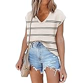 SAUKOLE Women's Sleeveless Sweater Vest Casual V Neck Cap Sleeve Knit Pullover Tank Tops 2026 Spring Clothes