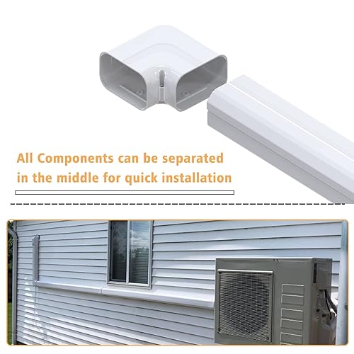 Mini-Split Line Set Cover Parts - 3 Inch Duct End Covers For AC HVAC Pipe Protection