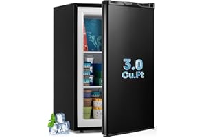 DollarDash 7 Temperature Control 3.0Cu Upright Freezer, Quiet Vertical Mini Small Stand Up Deep Freezers For Apartment/Kitchen/RV/Restaurant