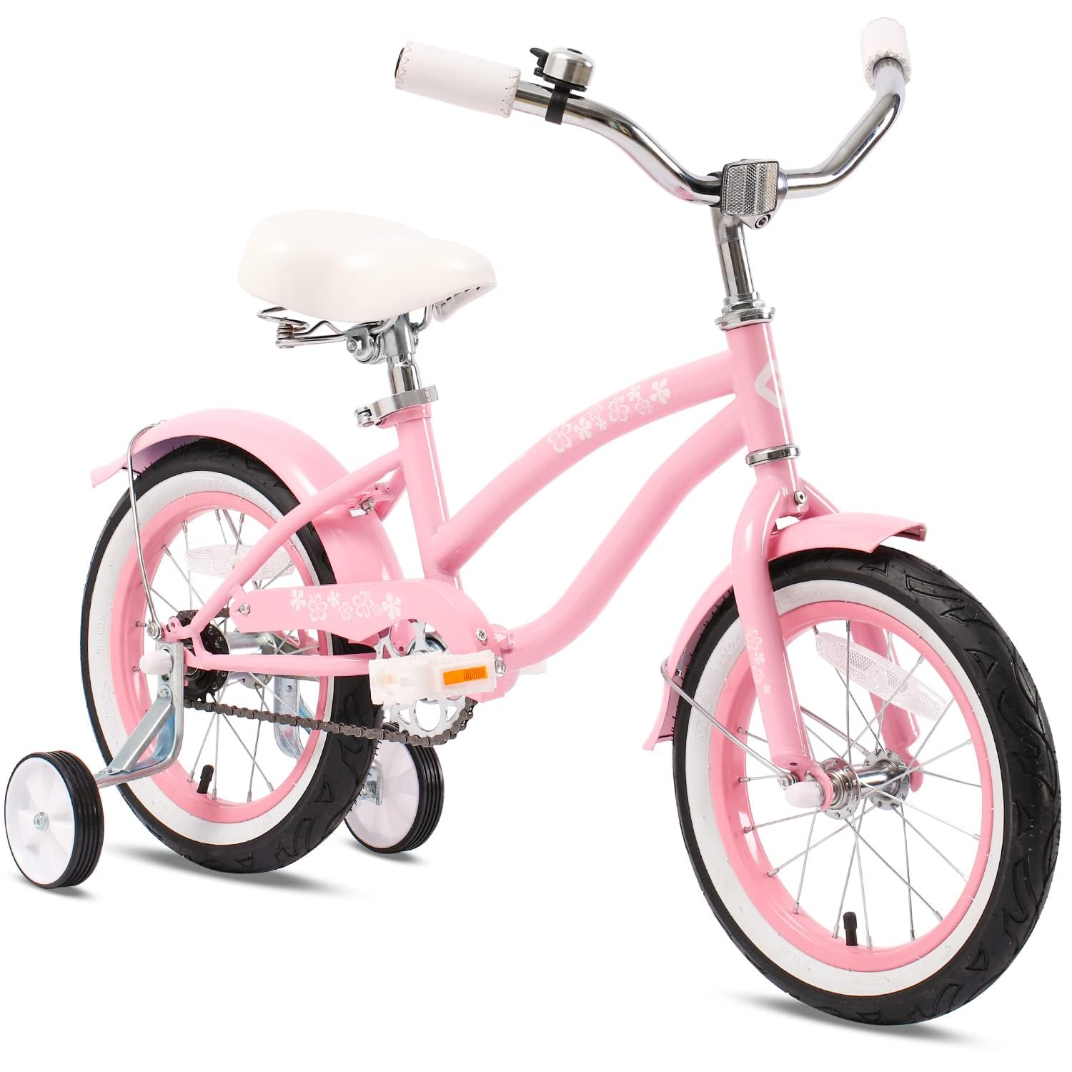 Glerc Sunday 12-20 Inch Kids' Cruiser Bicycles for 1-12 Years Old with Training Wheels/Kickstand, Multiple Colors