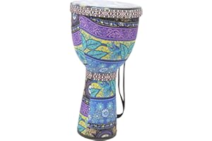 ifundom Djembé africain professionnel léger en PVC avec fibre de carbone pour adultes et coloré