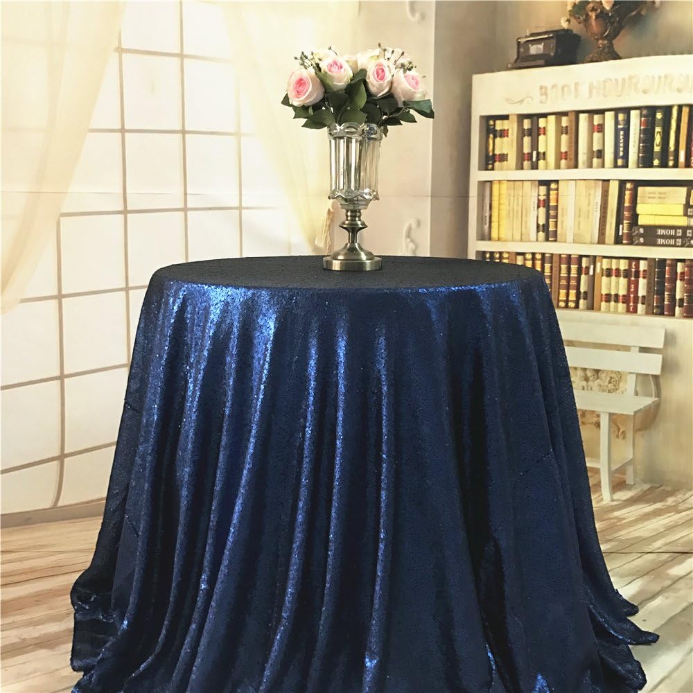 Best navy sequin table cloth