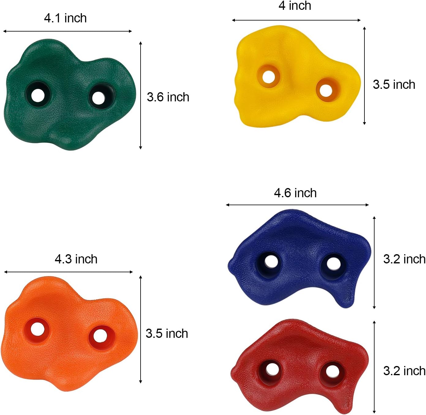 PLYFUNS 12 Ninja Tree Climbing Holds for Kids - Rock Climbing Holds with 6 Sturdy Ratchet Straps Adult Climbing Rocks for Outdoor Play Course Training: Toys & Games