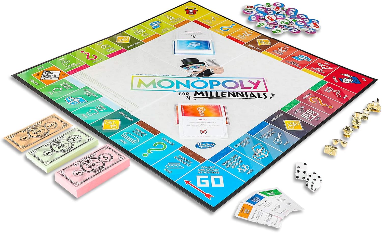 Monopoly for Millenials Board Game - for Children Ages 8+, Multicolor - Image 4