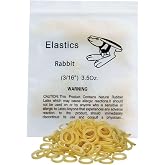 100 Pack Orthodontic Elastics Dental Rubber Bands Intraoral Elastic Bands Black Rabbit (Light, 3.5 Oz, 3/16'')