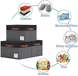 GhvyenntteS Fabric Storage Bins with Lids 3