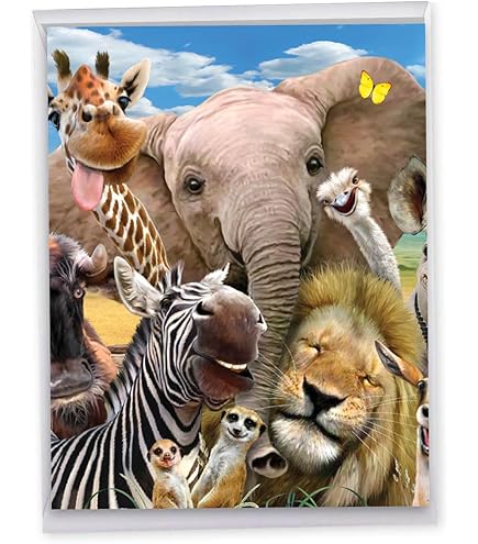 Jumbo Funny Birthday Card - Extra Large 8.5x11 Inch Senior Bumper Stickers Design
