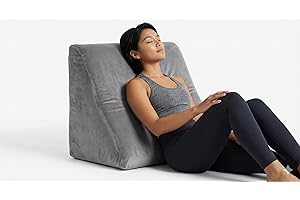Bed Wedge Pillow - Adjustable 9&12 Inch Folding Memory Foam Incline Cushion System for Legs and Back