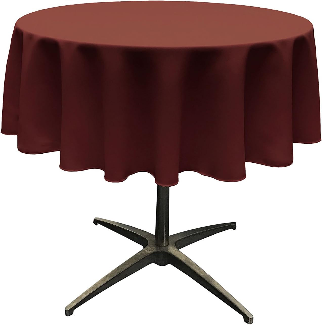 Best burgandy table cloth round