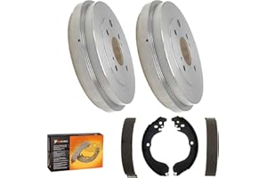 Stirling [REAR] Quality Brake Drums And Shoes Kit for Nissan Versa 2009 2010 2011 (1.8L L4) | P35129S & BS919