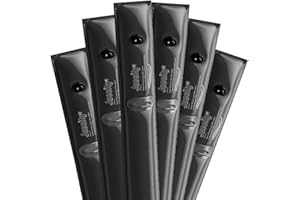 Juecity Pool Cover Water Bags, 6 Pack 8FT Water Tube for Swimming Pool, Water Weights for Pool Cover, Black Pool Water Tubes with Handle, 28 Gauge（0.42mm）