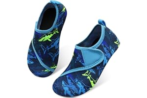JIASUQI Kids Boys Girls Summer Athletic Water Shoes Barefoot Aqua Socks for Beach Swimming Pool