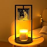 Candle Warmer Lamp with Timer Dimmer, 4 Adjustable Brightness Electric Candle Wax Melt Warmer, Best Birthday Gifts for Women Mom, Mothers Day Gifts, House Warming Gifts New Home Decor (City Skyline)