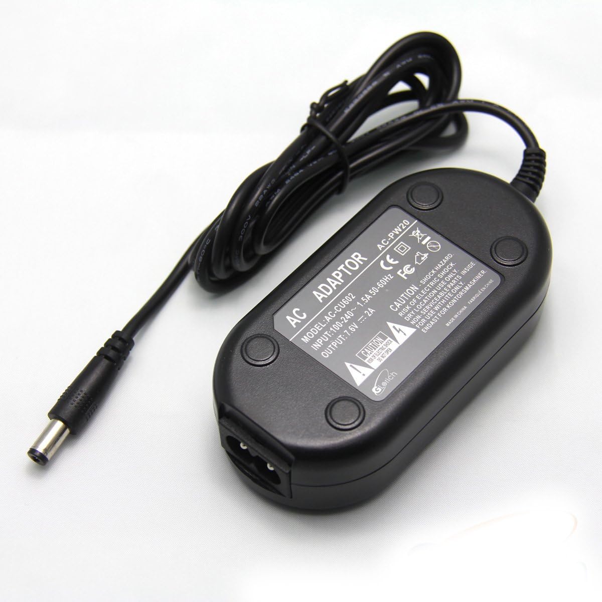 Glorich AC-PW20 replacement AC Power Adapter for Sony Alpha NEX-5 NEX-5A NEX-5C NEX-5CA NEX-5CD NEX-5H NEX-5K NEX-3 NEX-3A NEX-3C NEX-3CA NEX-3CD NEX-3D NEX-3K SLT-A33 A33L SLT-A55 A55V A55VL Cameras - Image 3