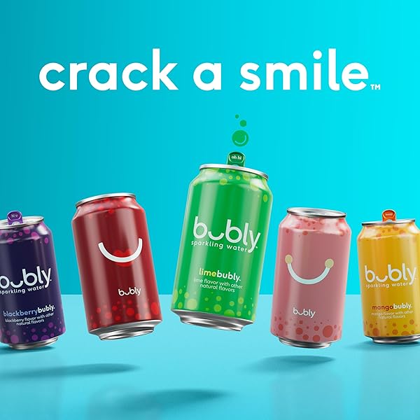 BUBLY SPARKLING WATER, THE SUPER MARIO GALAXY MOVIE LIME, ZERO SUGAR & ZERO CALORIES, 12 FL OZ CANS (PACK OF 8), PACKAGING MAY VARY