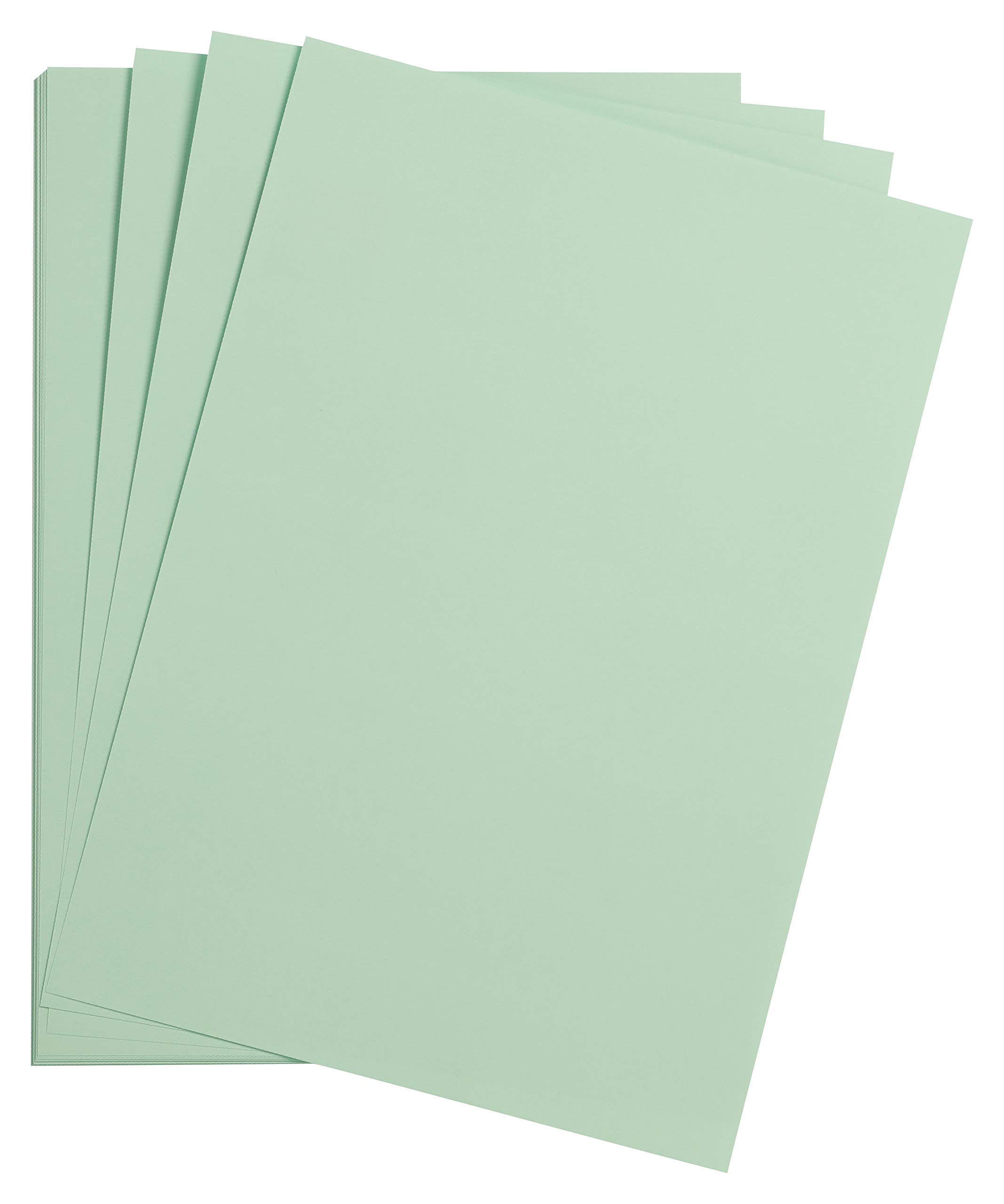 Clairefontaine - Ref 975368C - Maya Smooth Coloured Drawing Card (Pack of 25 Sheets) - 185gsm - A3 (42 x 29.7cm) - Mint Blue Colour - Deep Dyed, Acid Free, pH Neutral