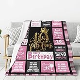 Qcaslprt 40th Birthday Gifts for Women, 1986 40 Years Old Warm Flannel Throw Blanket 60x50 Inches, Mothers Day Anniversary Blankets Gifts for Mom Wife Aunt