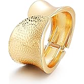 Long tiantian Gold Bangles for Women Chunky Bangle Cuff Bracelets Stack Non Tarnish Trendy Jewelry Set Gifts for Her