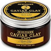 JS Sloane Caviar Clay Matte Hair Styling Paste &ndash; Heavy Hold, Texturizing Clay Wax Blend, Natural Matte Finish, Water-Soluble, Washes Out Easily, Barbershop Quality (3.4 oz)