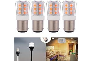 NEANETE 12V Low Voltage 1004 1076#90 led Light Bulb BA15D Double Contact Bayonet for RV Trailer Camper Motor Home Marine Boat Landscape Bulb 2.5W 330lm Equivalent 35W Daylight 5000K Pack of 4