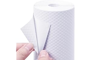 PABUSIOR Self-Adhesive Cabinet Shelf Liner: Peel and Stick White Drawer Liner 15.7 x 145.7 - Waterproof & Non-Slip Removable 