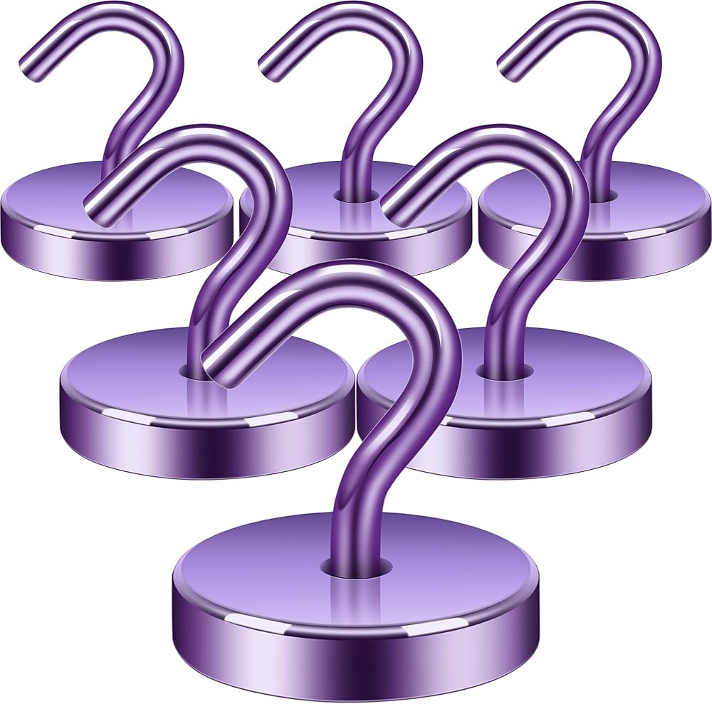 Neosmuk Extra Strong Magnetic Hook 47 kg Purple Neodymium Steel