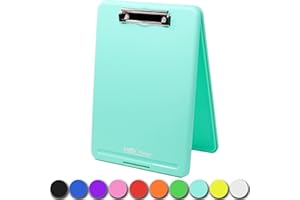Think2Master Teal Plastic Storage Clipboard. | 25% Heavier & 25% Sturdier| Heavy Duty and Won’t Flex or Bend Like Other Brands (Compare The Weight). Storage Compartment Holds 150 Letter Sized Paper.