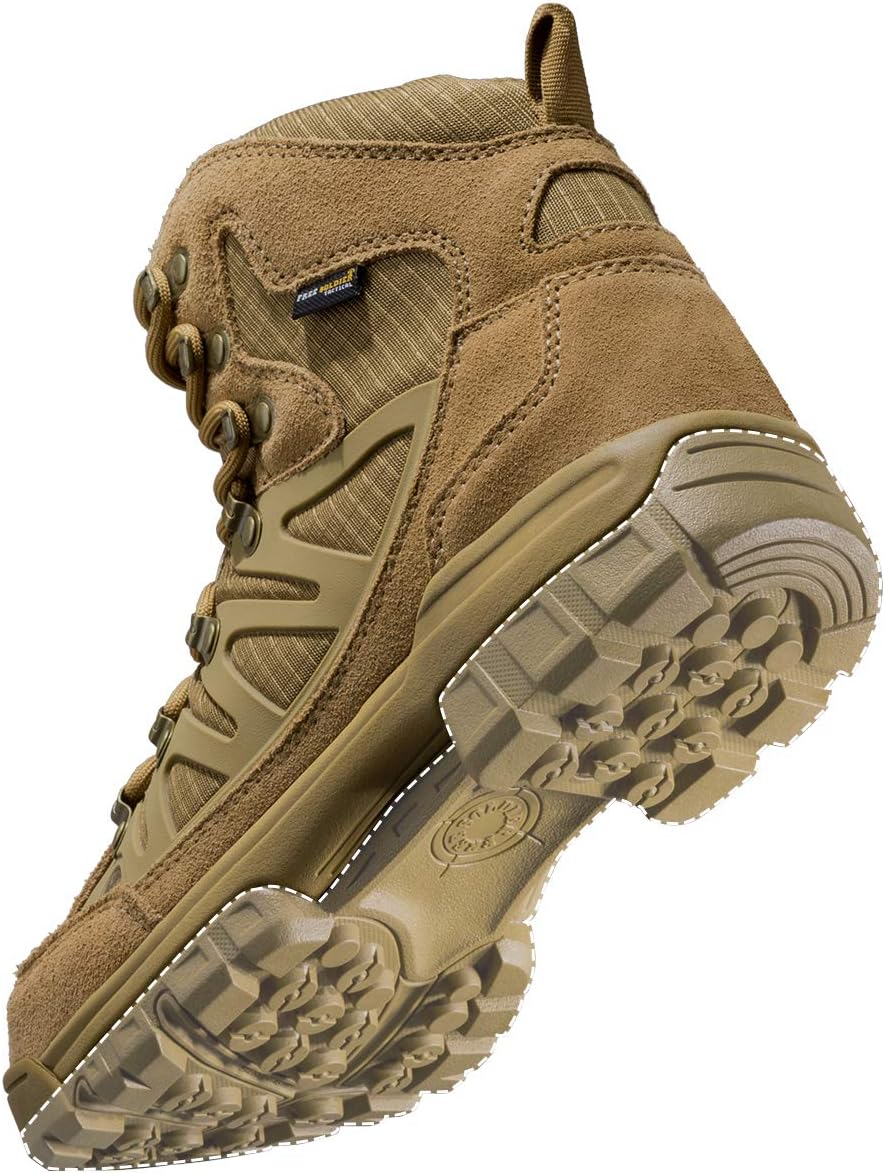 FREE SOLDIER Outdoor Men's Tactical Military Combat Ankle Boots Waterproof Lightweight Mid Hiking Boots (Waterproof Coyote Brown 10 M US): Sports & Outdoors