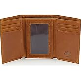 Stealth Mode Trifold Leather Wallet for Men with RFID Blocking