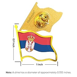 Serbia Flag Lapel Pin - Enamel Metal National Badge