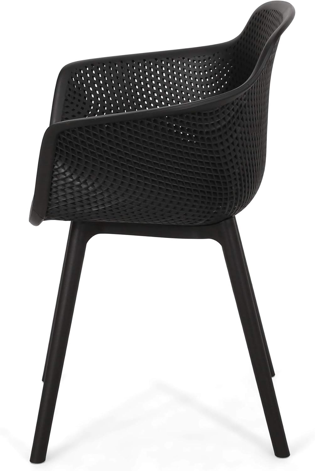 Christopher Knight Home 312466 Davina Outdoor Dining Chair (Set of 2), Black : Garden & Outdoor