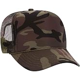 OTTO Camouflage Five Panel High Crown Mesh Back Trucker Hat Polyester Foam Front