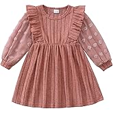 sweetabby Toddler Girl Fall Dress Baby Long Sleeve Sweater Dresses Kids Holiday Outfits Cute Girls Winter Clothes