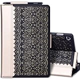 WWW Samsung Galaxy Tab S5e 10.5 Case,[Luxury Laser Flower] Premium PU Leather Case with Auto Wake/Sleep Feature and Multiple 