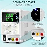 SKY TOPPOWER Variable DC Bench Power Supply 0-30V 0-10A Regulated CC/CV Lab DIY view 5