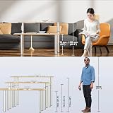 Amazing Tour Adjustable Table Legs 710-1100mm 4 Pack Heavy Duty Steel Silver view 3