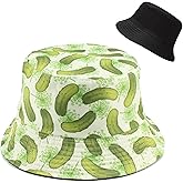 Malaxlx Bucket Hat Beach Sun Hat Fishing Hat for Women Men, Outdoor Travel Reversible Double Side Wear Fisherman Hat