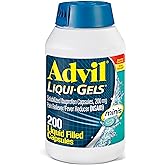 Advil Liqui-Gels minis Pain Reliever and Fever Reducer, Pain Medicine for Adults with Ibuprofen 200mg for Pain Relief - 200 L