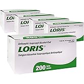 Loris Antiseptic 70% Isopropyl Alcohol (5 Pack | 1000 Pads)