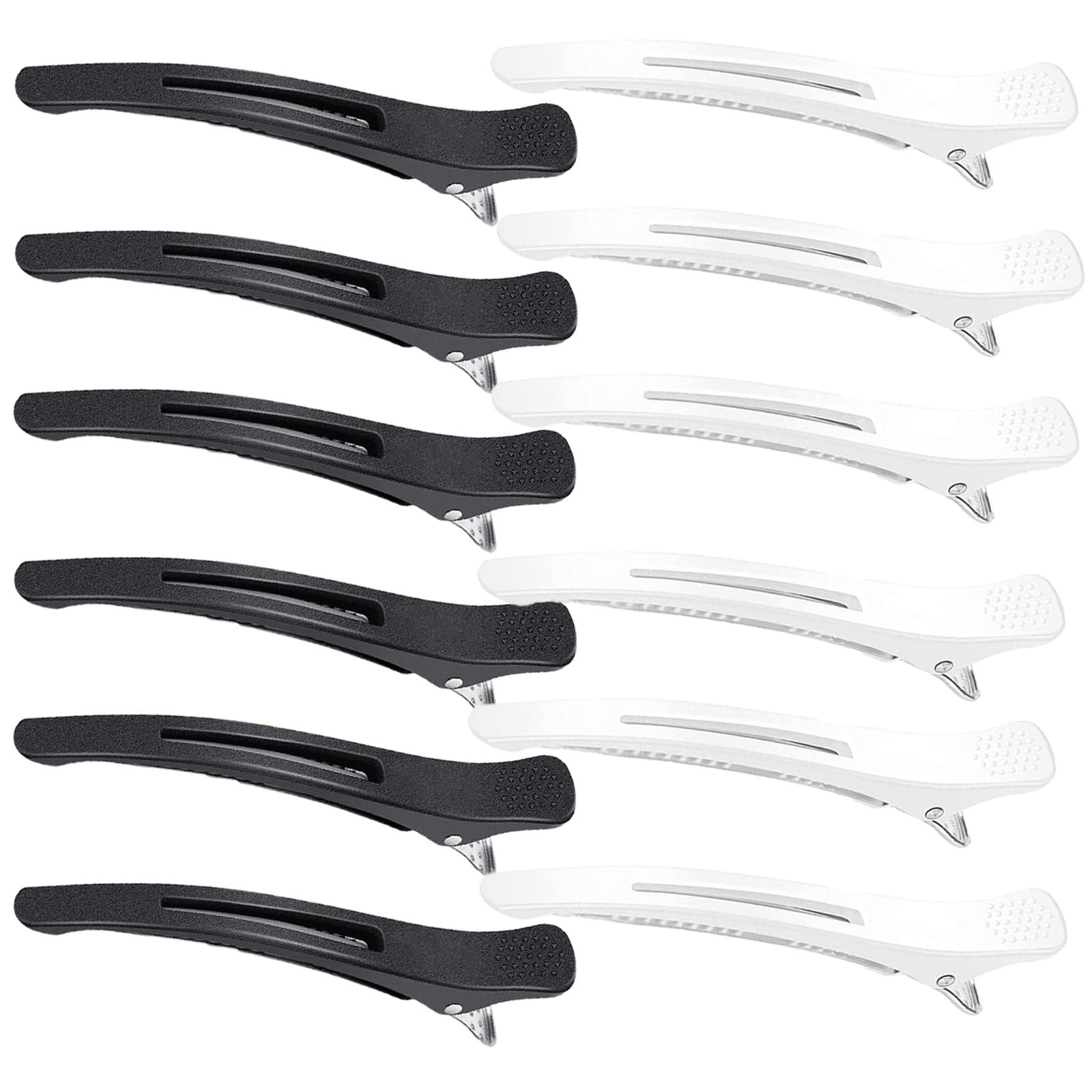 ZEVONDA 12 pcs Professional Hair Clips - Non Slip No-Trace Duck Billed Hair Clips for Styling and Sectioning Salon and Home Hair Cutting Clips for Hairdresser