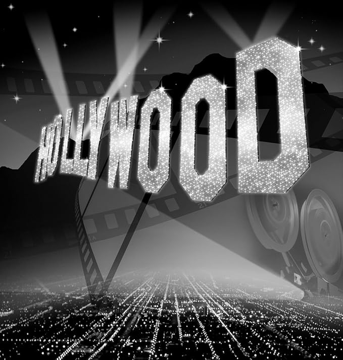 Photography Backdrop Hollywood Black and White Era 10x10 Ft. 100 Seamless