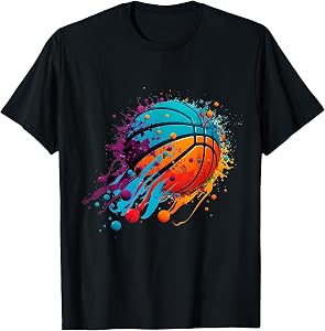 Basketball Splash Team Player Baller Basketball Player T-Shirt