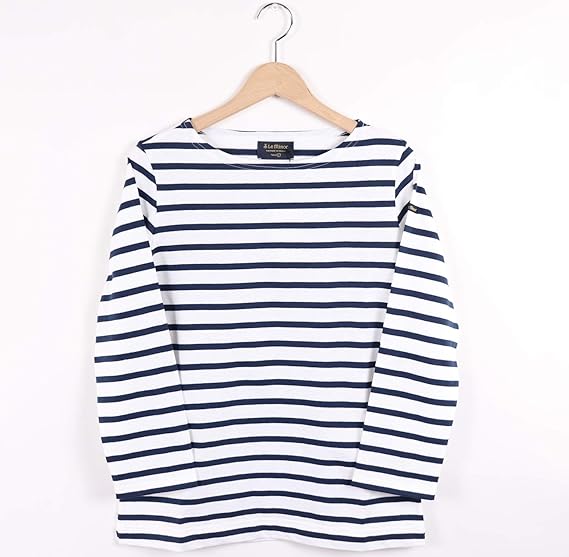 Amazon ルミノア Le Minor ボーダー 七分袖 バスクシャツ フランス製 レディース カットソー Leminor フレンチボーダー Tシャツ カットソー 通販