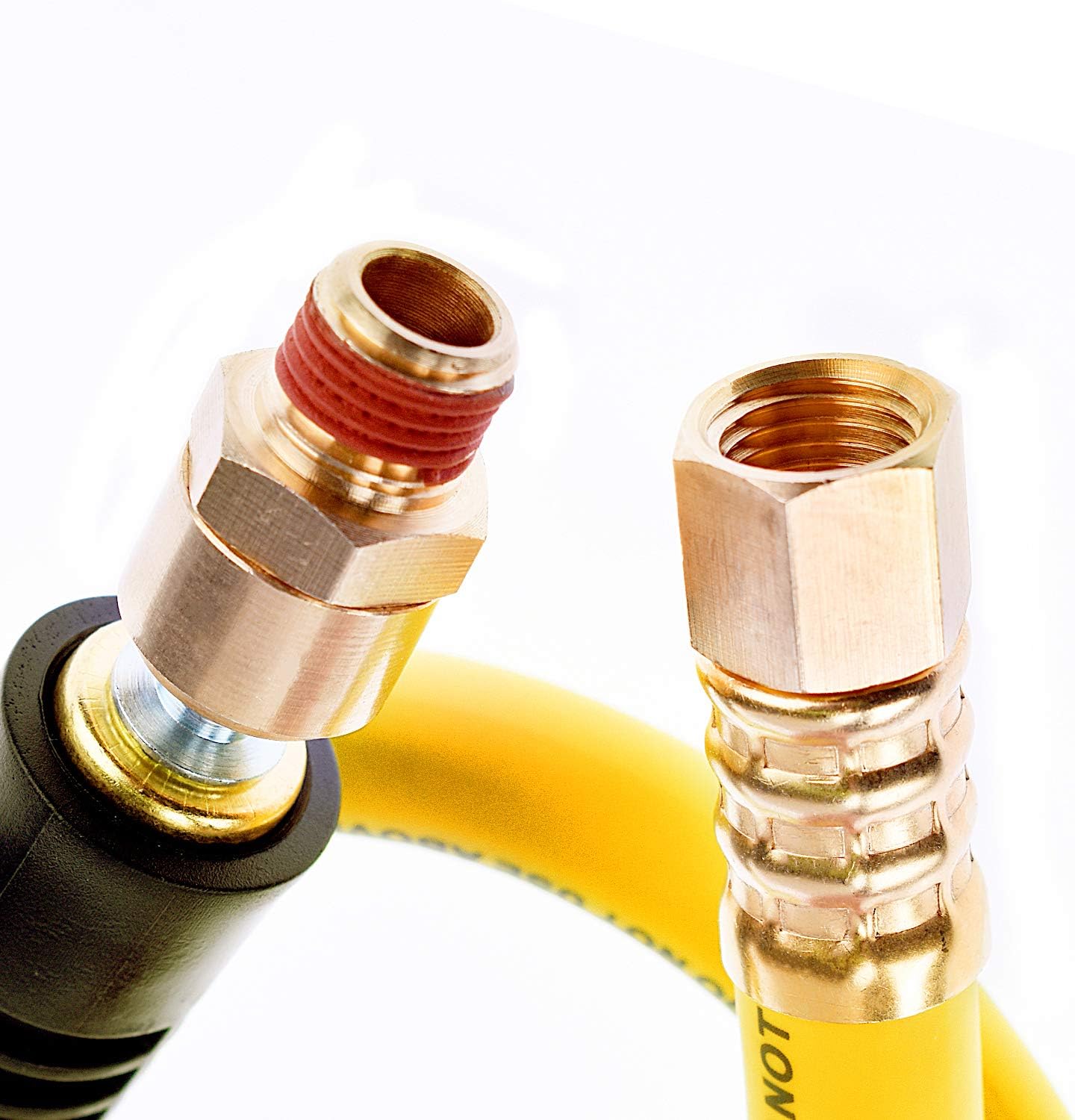 WYNNsky Hybrid Lead in Air Hose 3/8" X 30"(1/4 in. MNPT Ball Swivel x 1/4 in. FNPT Ends) 300 PSI Max Working Pressure, Heavy Duty Air Compressor Hose - - 